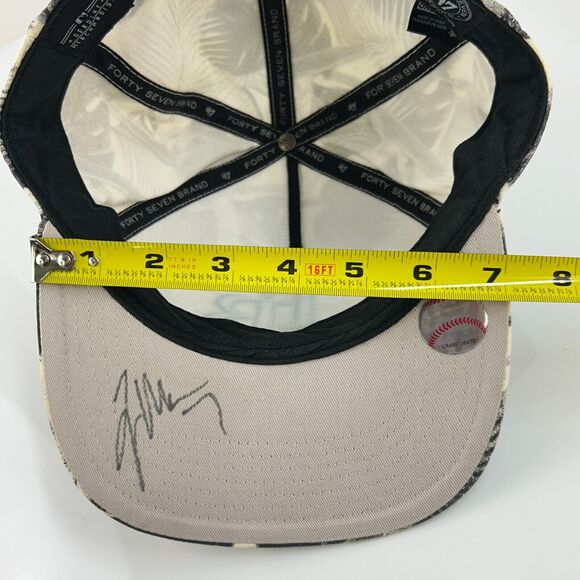 Tampa Bay Rays Signed Mens Adj Hat LOGAN MORRISON #7 Cap Snapback '47 Brand Palm - Picture 16 of 16